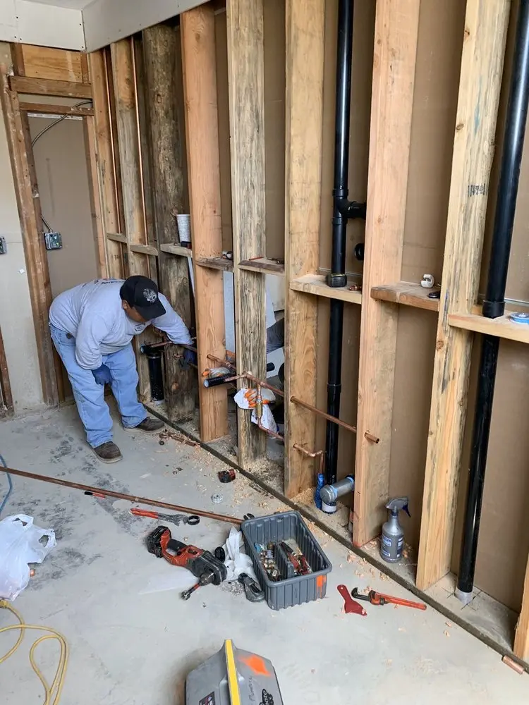 Commercial rough-in plumbing for Gas Line Repair in Sumner